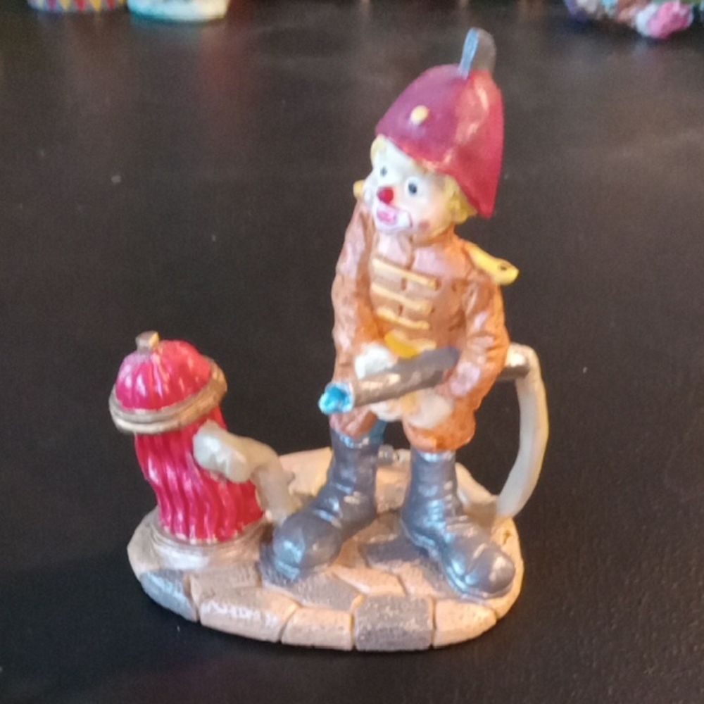 Fireman Clown Ceramic Figurine